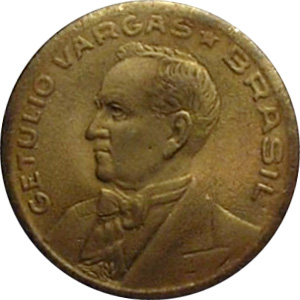 Anverso de 50 centavos de cruzeiro (1944-1947) - 1942-1956 Cruzeiros, série Vargas