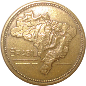 Anverso de 1 cruzeiro (1944-1956) - 1942-1956 Cruzeiros, série Vargas