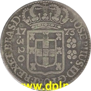 Anverso de 320 réis (1768-1776) - 1752-1776 Casa da Moeda de Lisboa - Prata