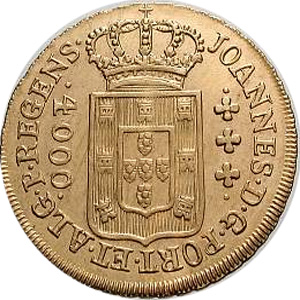 Anverso de 4.000 réis (1810-1817) - 1805-1817 Casa da Moeda do Rio - Ouro