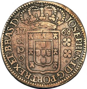 Anverso de 320 réis (1768) - 1752-1776 Casa da Moeda de Lisboa - Prata