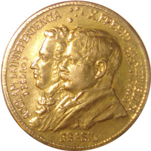 Anverso de 500 réis (1922) - 1922-1922 100 anos da Independência