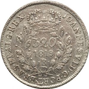Anverso de 320 réis (1818-1820) - 1818-1822 Patacas, Casa da Moeda do Rio - Prata