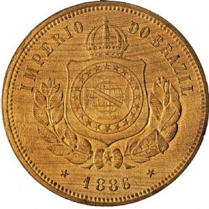 Anverso de 200 réis (1886) - 1841-1889 Ensaios e Provas: 2º. Reinado