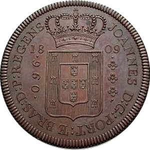 Anverso de 960 réis (1809) - 1799-1816 Ensaios e Provas: Colônia - D. João Regente