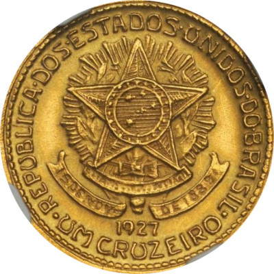 Anverso de moeda da série 1889-1930 Ensaios e Provas: Início da República