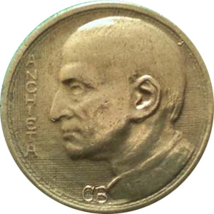 Anverso de 1 mil-réis (1938) - 1936-1938 Ilustres, 1ª. série, 2ª. emissão