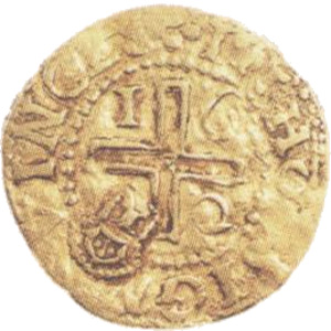 Anverso de 1.000 réis (1662) - 1662-1662 Carimbos Coroados - 1ª. série - Ouro