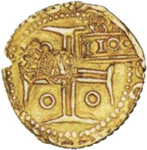 Anverso de moeda da série 1686-1686 Carimbos Coroados - 4ª. série - Ouro