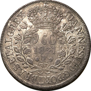 Anverso de 960 réis (1821) - 1818-1822 Patacas, Casa da Moeda do Rio - Prata