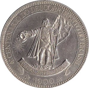Anverso de 4 mil-réis (1900) - 1900-1900 400 anos do Descobrimento