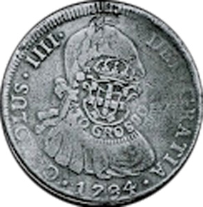 Anverso de 960 réis (1818) - 1818-1821 Carimbos de Mato Grosso e Cuyaba - Prata