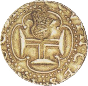 Anverso de 2.200 réis (1686) - 1686-1686 Carimbos Coroados - 4ª. série - Ouro