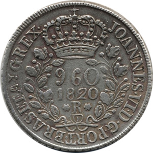 Anverso de 960 réis (1820) - 1818-1822 Patacas, Casa da Moeda do Rio - Prata