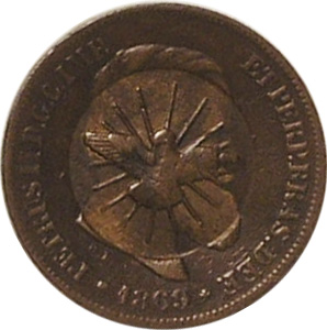 Anverso de 10 réis (1869) - 1870-1890 Carimbos Divinos