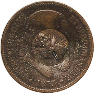 Anverso de 40 réis (1873) - 1870-1890 Carimbos Divinos