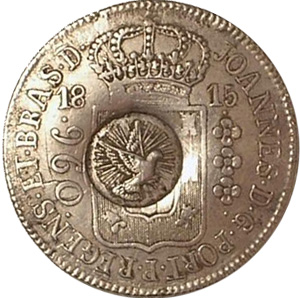 Anverso de 960 réis (1815) - 1870-1890 Carimbos Divinos