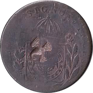 Anverso de 80 réis (1828) - 1870-1890 Carimbos Divinos