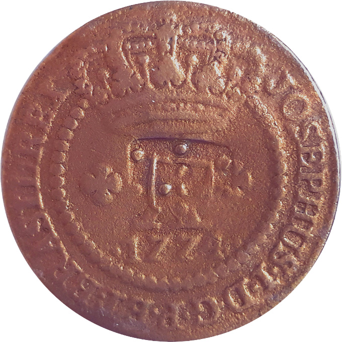 Anverso de 10 réis (1774-1776) - 1768-1776 Casa da Moeda de Lisboa² - Cobre