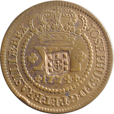 Anverso de 40 réis (1774) - 1768-1776 Casa da Moeda de Lisboa² - Cobre