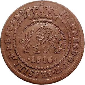 Anverso de 40 réis (1822) - 1822-1822 Carimbos Primitivos do Império - Cobre
