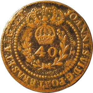 Anverso 40 réis (1822)