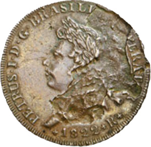 Anverso de 6.400 réis (1822) - 1822-1831 Ensaios e Provas: 1º. Reinado