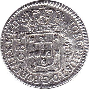 Anverso de 80 réis (1768) - 1752-1776 Casa da Moeda de Lisboa - Prata