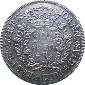 Anverso de 960 réis (1819-1821) - 1818-1822 Patacas, Casa da Moeda do Rio - Prata