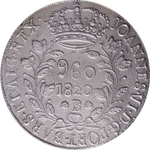 Anverso de 960 réis (1820) - 1819-1822 Patacas, Casa da Moeda da Bahia - Prata