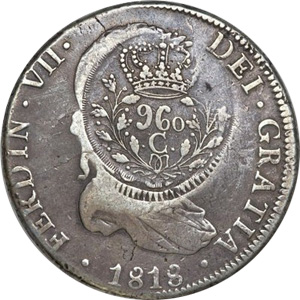 Anverso de 960 réis (1821) - 1818-1821 Carimbos de Mato Grosso e Cuyaba - Prata