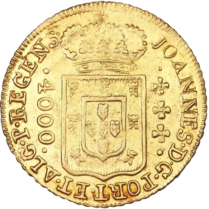 Anverso de 4.000 réis (1813-1816) - 1813-1816 Supostas para São Paulo - Prata e Ouro