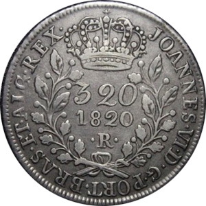 Anverso de 320 réis (1820) - 1818-1822 Patacas, Casa da Moeda do Rio - Prata