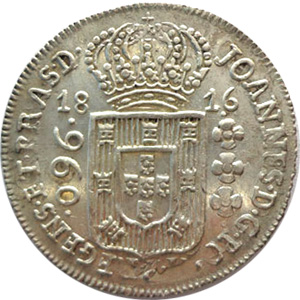 Anverso de 960 réis (1814-1816) - 1813-1816 Supostas para São Paulo - Prata e Ouro