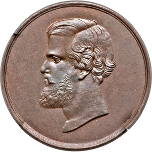 Anverso de moeda da série 1841-1889 Ensaios e Provas: 2º. Reinado