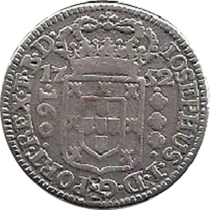 Anverso de 160 réis (1752) - 1752-1776 Casa da Moeda de Lisboa - Prata