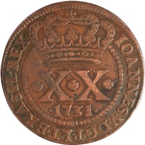 Anverso R XX-Variante com a inscrição CIRCUMT (sem o I)