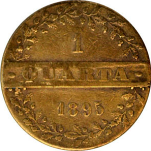 Anverso de 1 quarta (1895) - 1895-1916 Fazenda Bom Sucesso