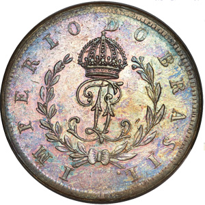 Anverso de moeda da série 1822-1831 Ensaios e Provas: 1º. Reinado