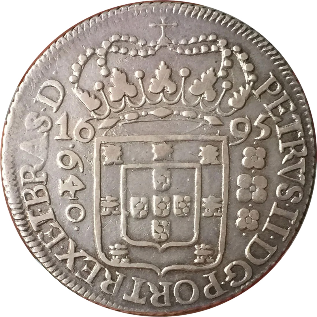 Anverso R 640-2 pataca da Bahia - 1o. tipo - coroa larga