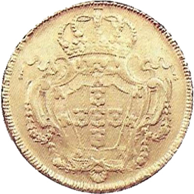 3.200 réis (1727-1732) - 1727-1750 Escudos, Bahia - Ouro