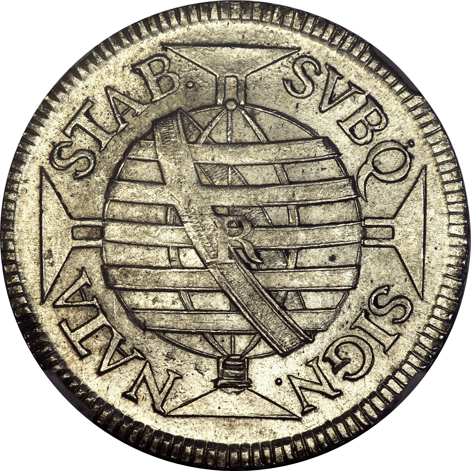 600 réis (1754-1770) - 1754-1770 Jotas, Casa da Moeda do Rio, 1º. tipo - Prata