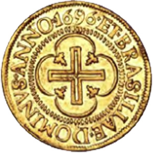 Reverso de 2.000 réis (1696-1697) - 1695-1698 Casa da Moeda da Bahia - Ouro