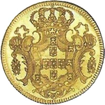 1.600 réis (1727-1729) - 1727-1750 Escudos, Bahia - Ouro