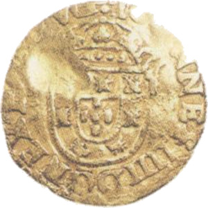 Reverso de 1.000 réis (1662) - 1662-1662 Carimbos Coroados - 1ª. série - Ouro