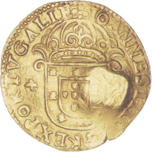 Reverso de 4.000 réis (1662) - 1662-1662 Carimbos Coroados - 1ª. série - Ouro