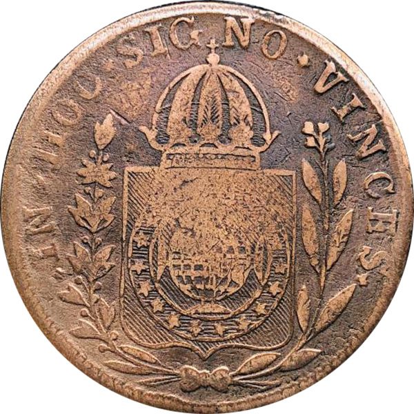 80 réis (1832) - 1832-1832 Carimbos Locais: Icó - Cobre
