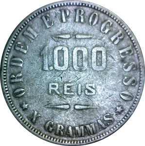 Rs 1$000 - Peso em gramas. Ausência de ponto nos estiletes