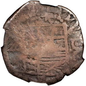 Reverso 120 réis (Carimbo 120 coroado sobre 2 reales)