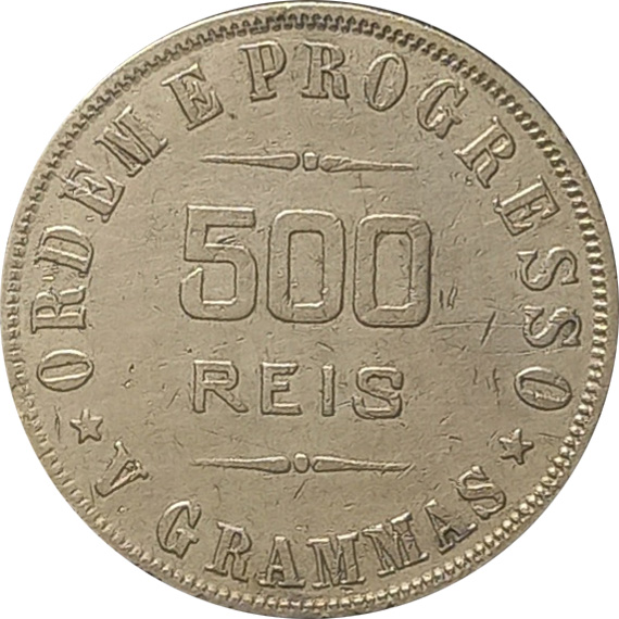 500 réis (1906-1908) - 1906-1912 Peso em gramas